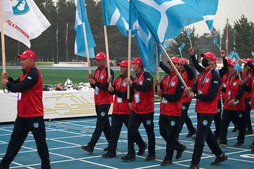 The Kobyayskiy ulus team at the opening ceremony