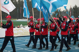 The Kobyayskiy ulus team at the opening ceremony