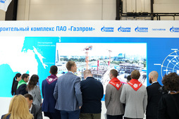 The PJSC Gazprom display stand for the construction sector welcomed a considerable amount of attanetion at SPIGF-2024