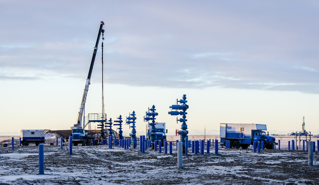 At the well of the Bovanenkovskoe oil, gas and condensate field