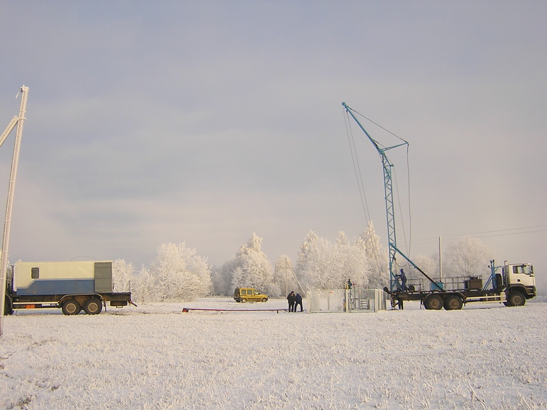 Winter scenery at underground gas storage