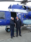 A friendly handshake before departure.